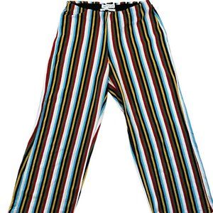 Womens Rainbow Pinstripe Boho Stretch